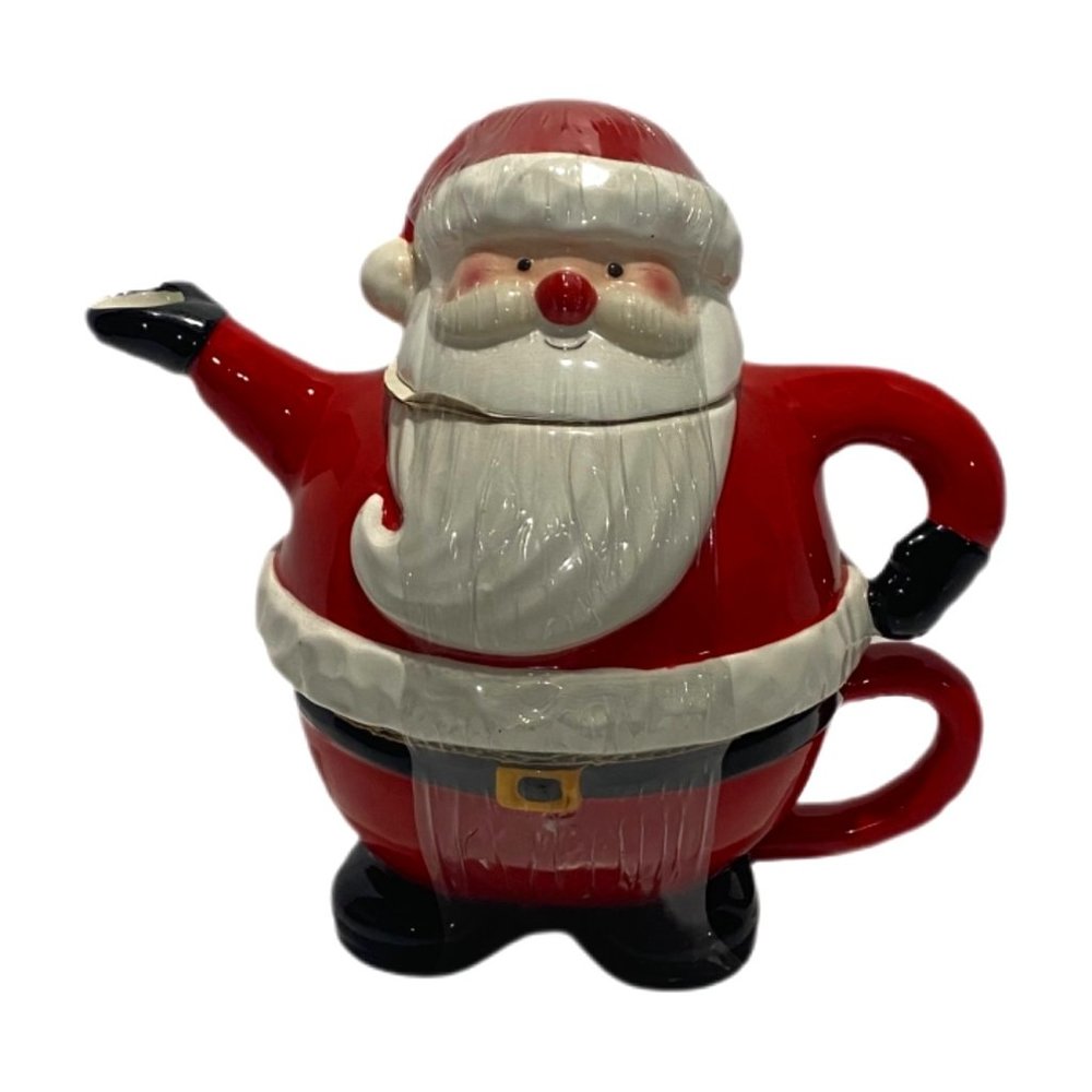 Santa Teapot St. Nicholas Square Snowball Buddies New